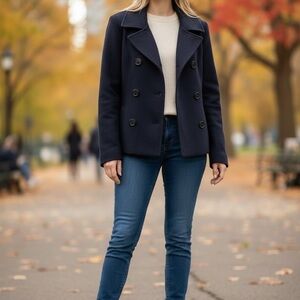 dELiA*s Navy Double-Breasted Peacoat